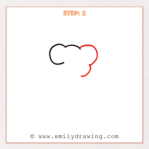 how to draw a bubble letter z - Step 2 of how to draw a bubble letter z, adding a large rounded right-side outline and a small lower-right bubble bump.